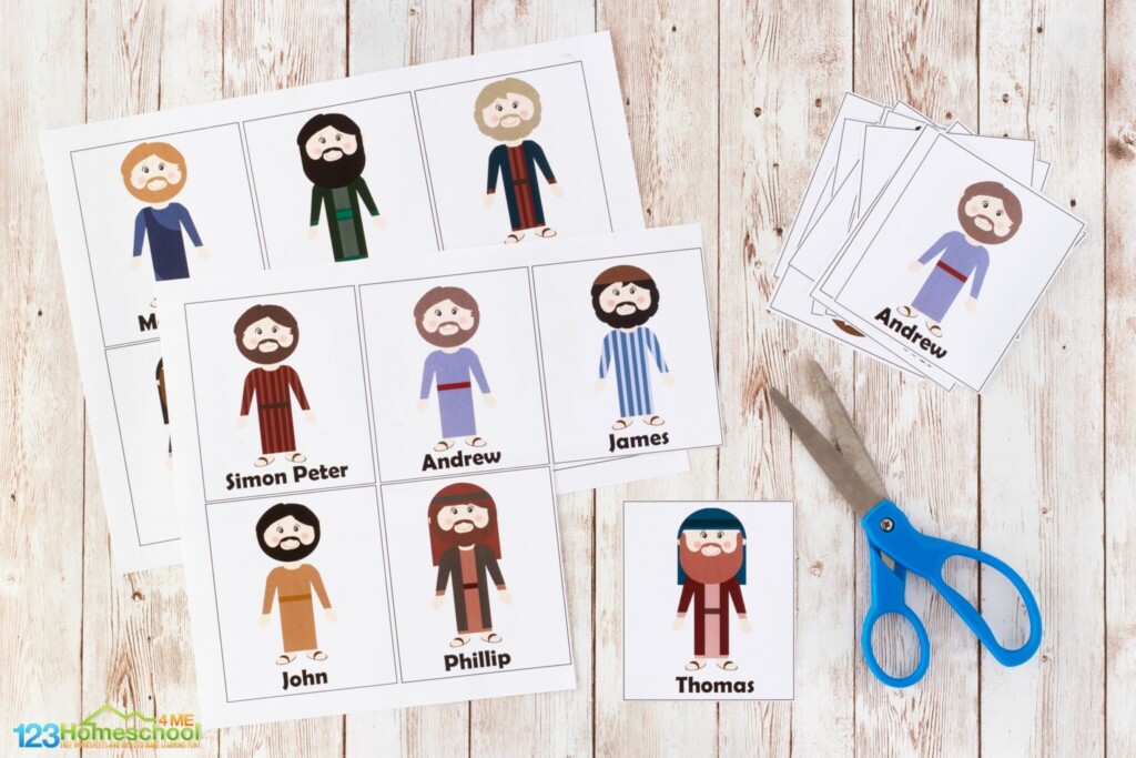 FREE 12 Disciples Memory Game Printables