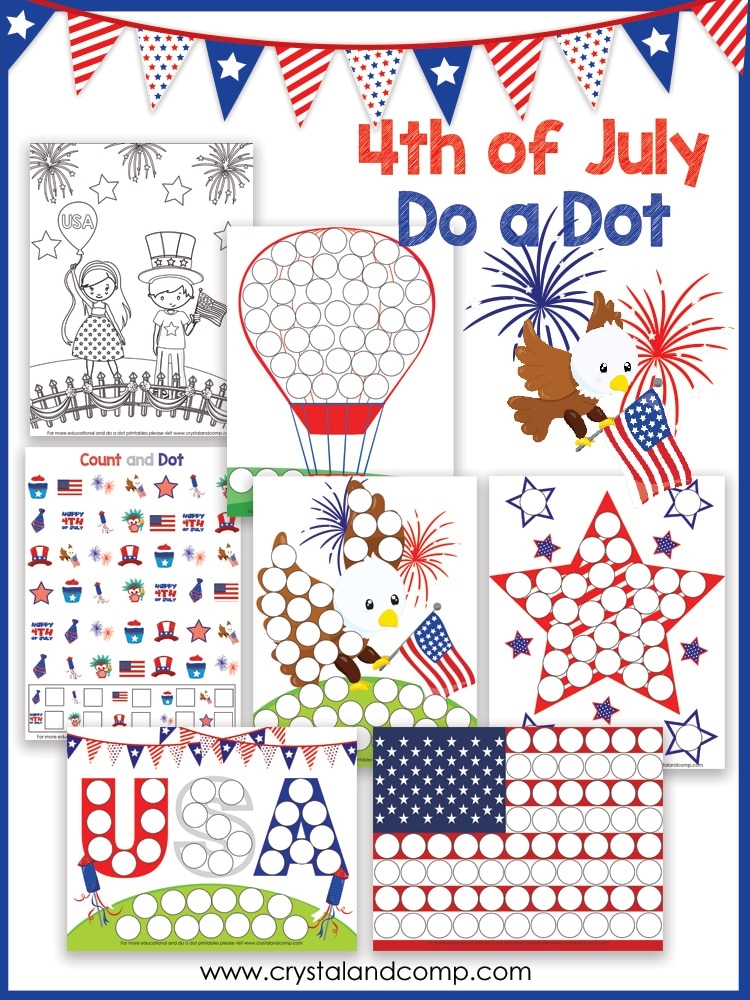 FREE 4th Of July Dot A Dot Pack