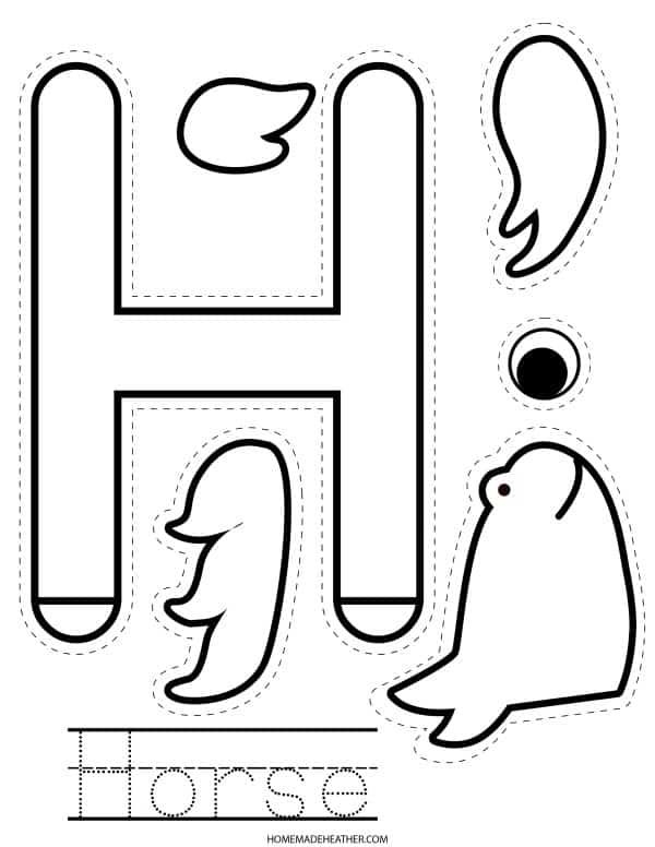 Free Alphabet Craft Printables Letter H Crafts Alphabet Crafts 