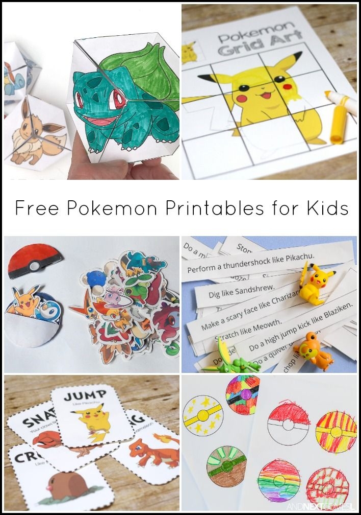 Free Pokemon Printables For Kids Pokemon Craft Pokemon Party 