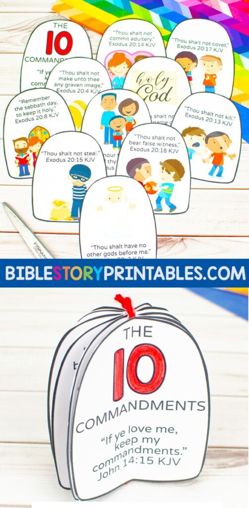 Free Printable 10 Commandments Craft Now Grab The Two Tablet Shaped 10 