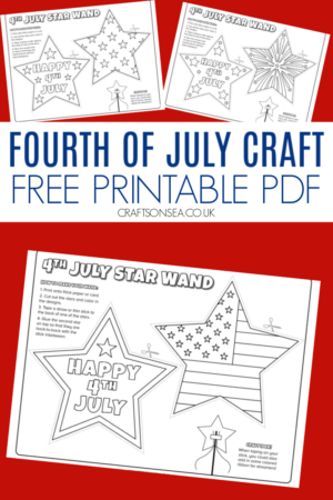 Free Printable 4th Of July Craft Star Wand Crafts On Sea
