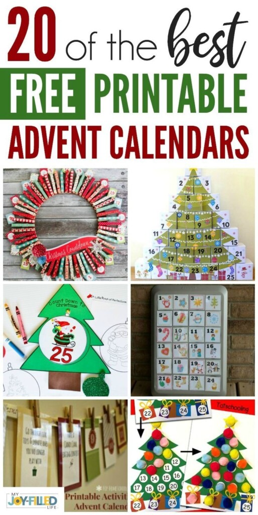 FREE Printable Advent Calendars Printable Advent Calendar Christmas 