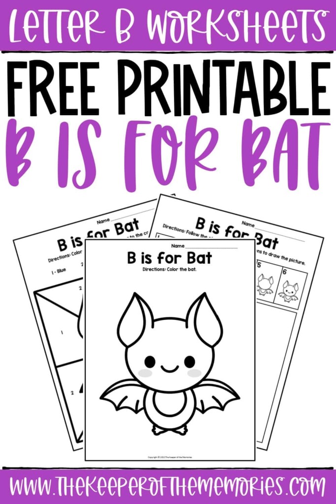 Free Printable B Is For Bat Letter B Worksheets The Keeper Of The 