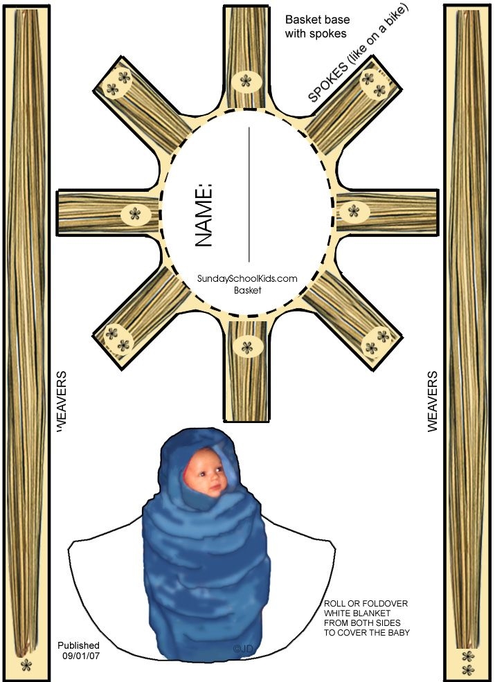 Free Printable Baby Moses Craft