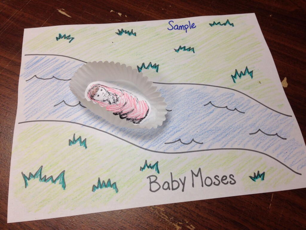 Free Printable Baby Moses Craft Drop The Pebble Into The Water And Show 