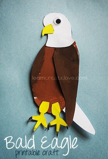 FREE Printable Bald Eagle Craft
