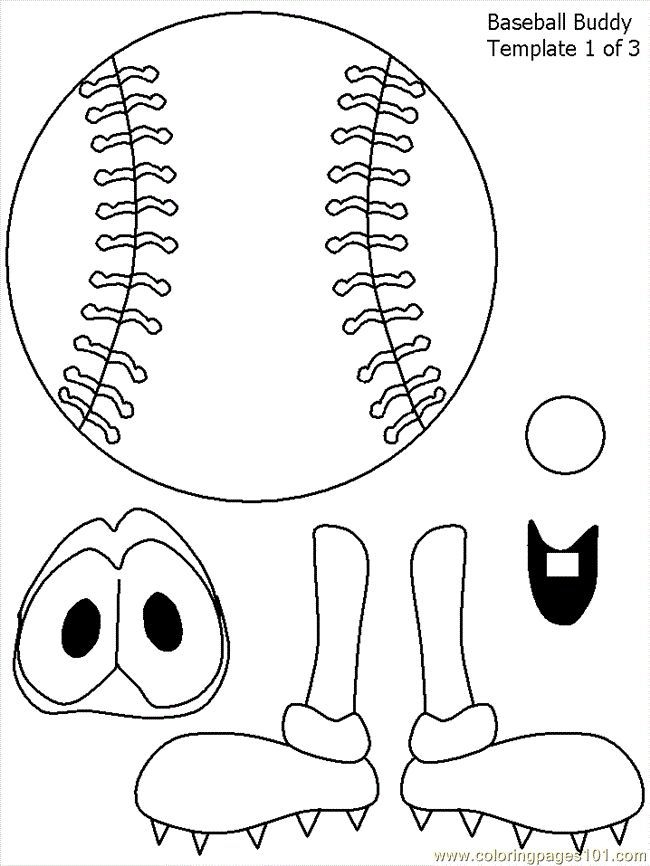 Free Printable Baseball Templates Bing Sport Themed Crafts Sports 