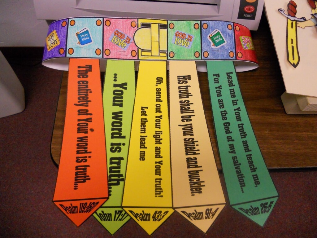 Free Printable Belt Of Truth Craft Web 7 Free Armor Of God Printables 