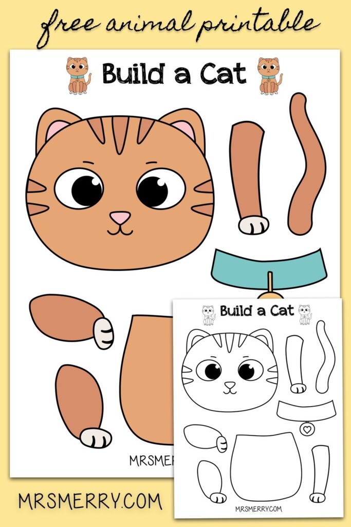 Free Printable Build A Cat Craft For Kids Artofit