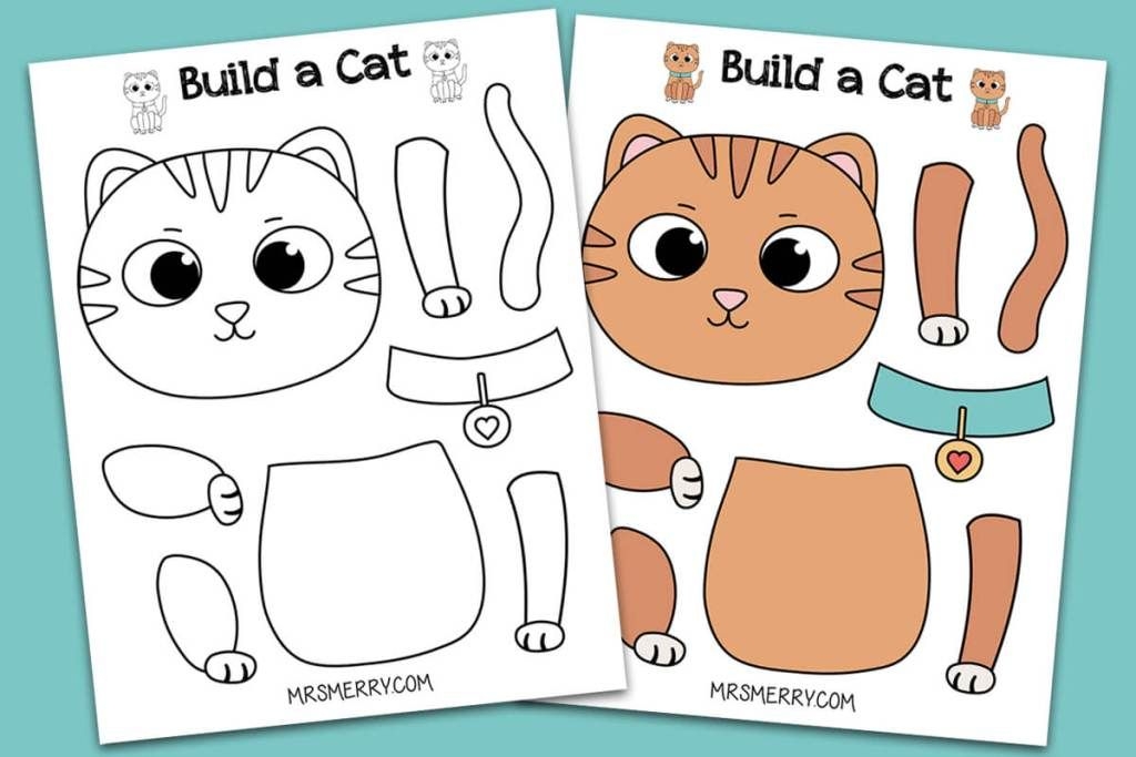 Free Printable Build A Cat Craft For Kids Artofit