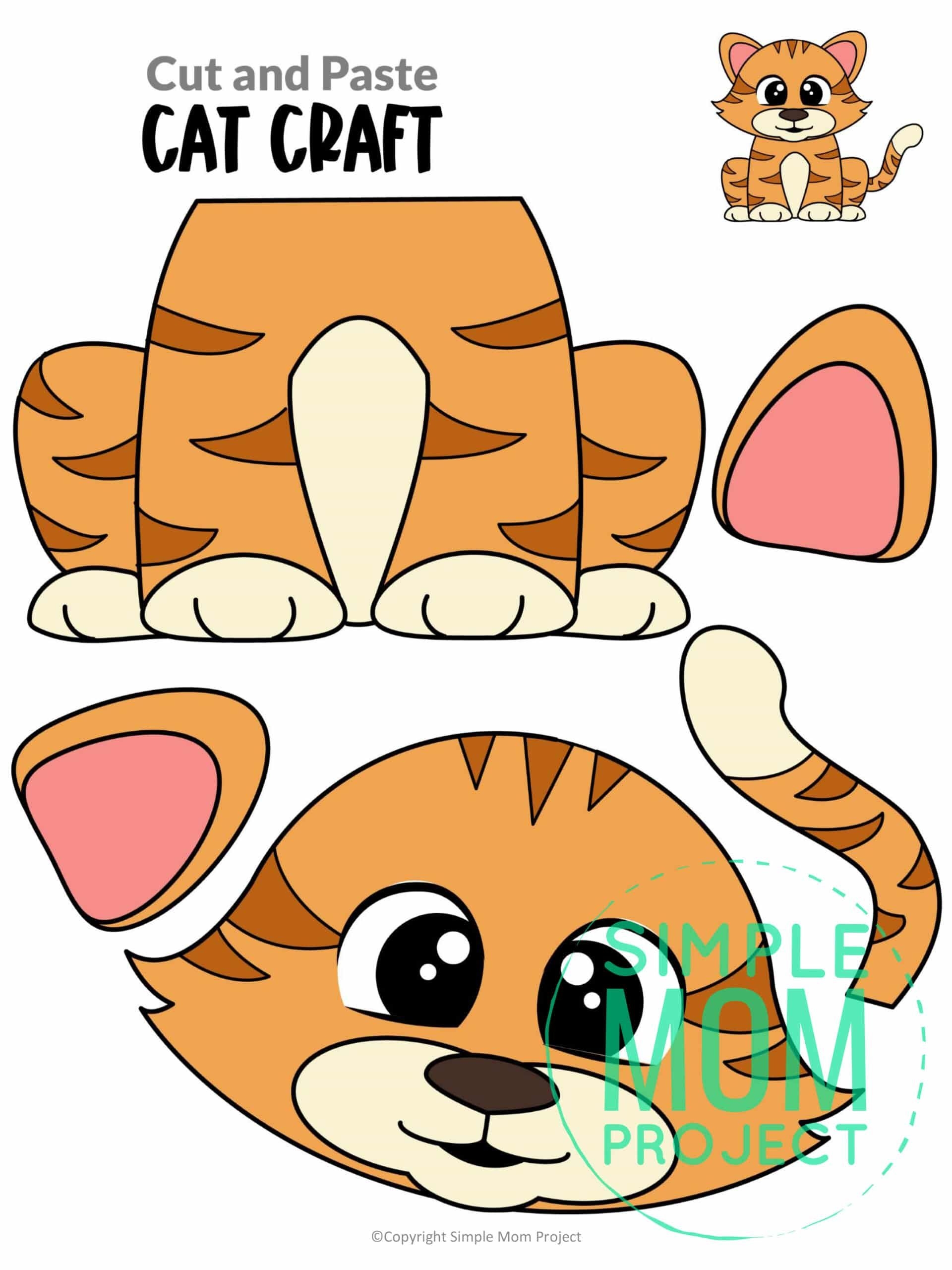 Free Printable Build A Cat Craft For Kids Artofit