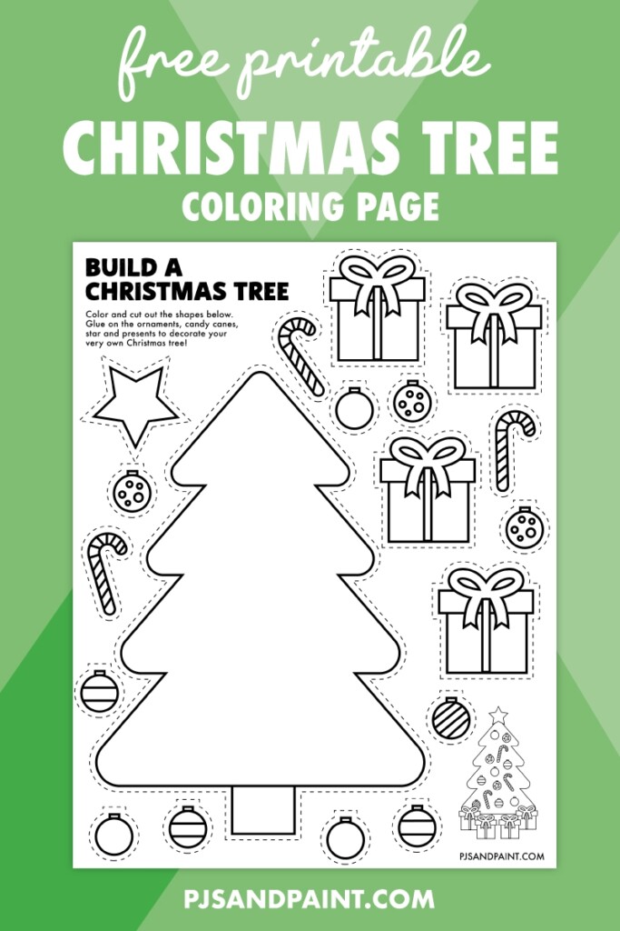 Free Printable Build A Christmas Tree Craft Pjs And Paint
