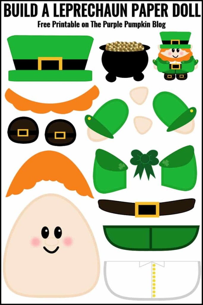 Free Printable Build A Leprechaun Paper Doll For St Patrick 39 s Day 