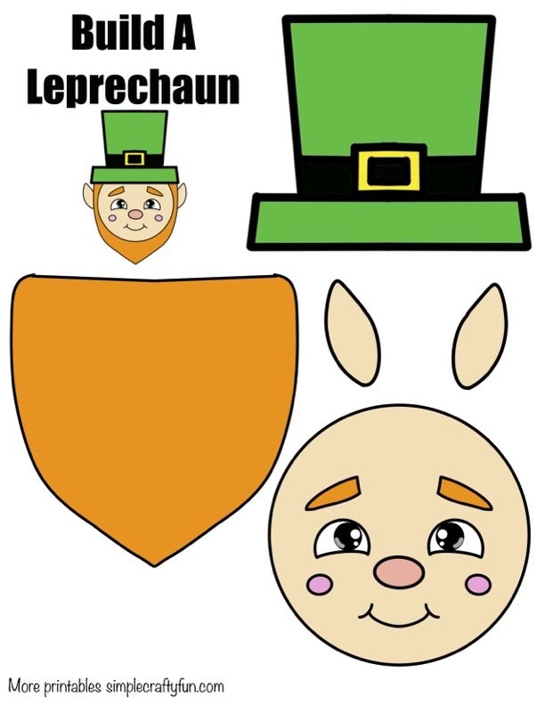 Free Printable Build A Leprechaun St Patrick s Craft