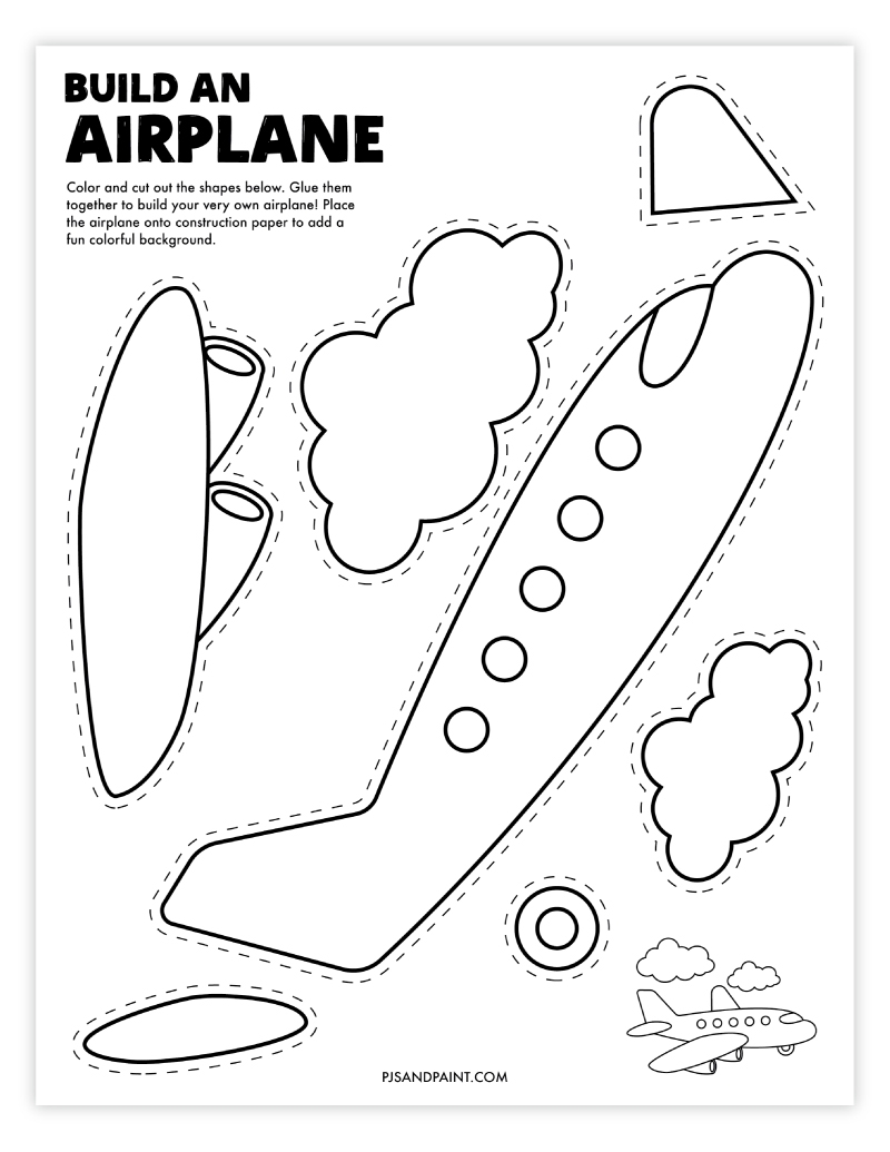 Free Printable Build An Airplane Craft Pjs And Paint