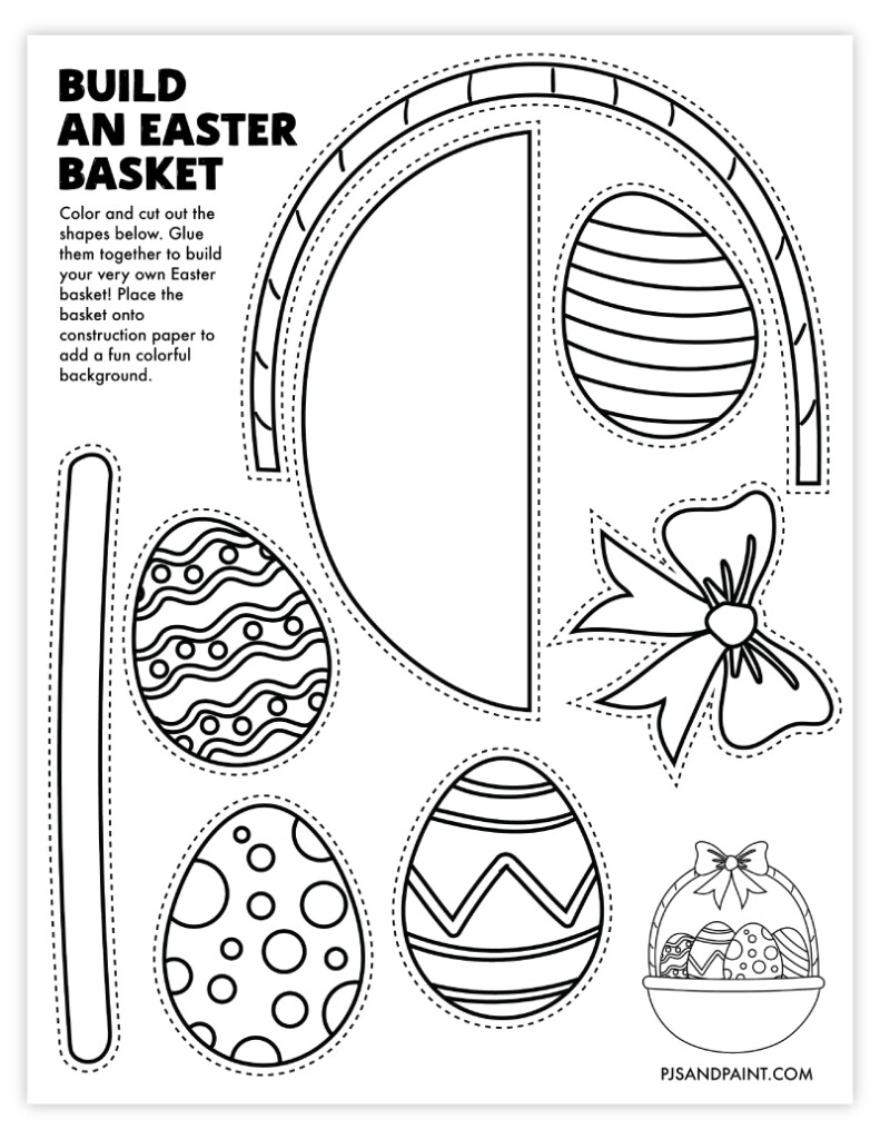 Free Printable Build An Easter Basket Craft Pjs And Paint