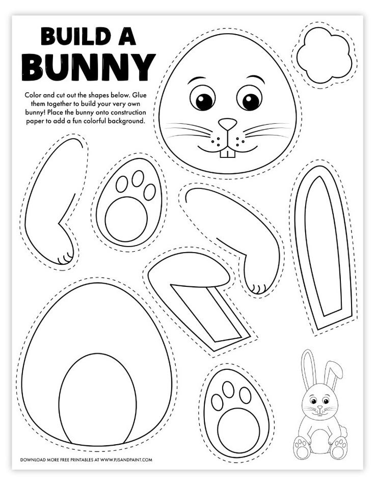 Free Printable Build An Easter Bunny