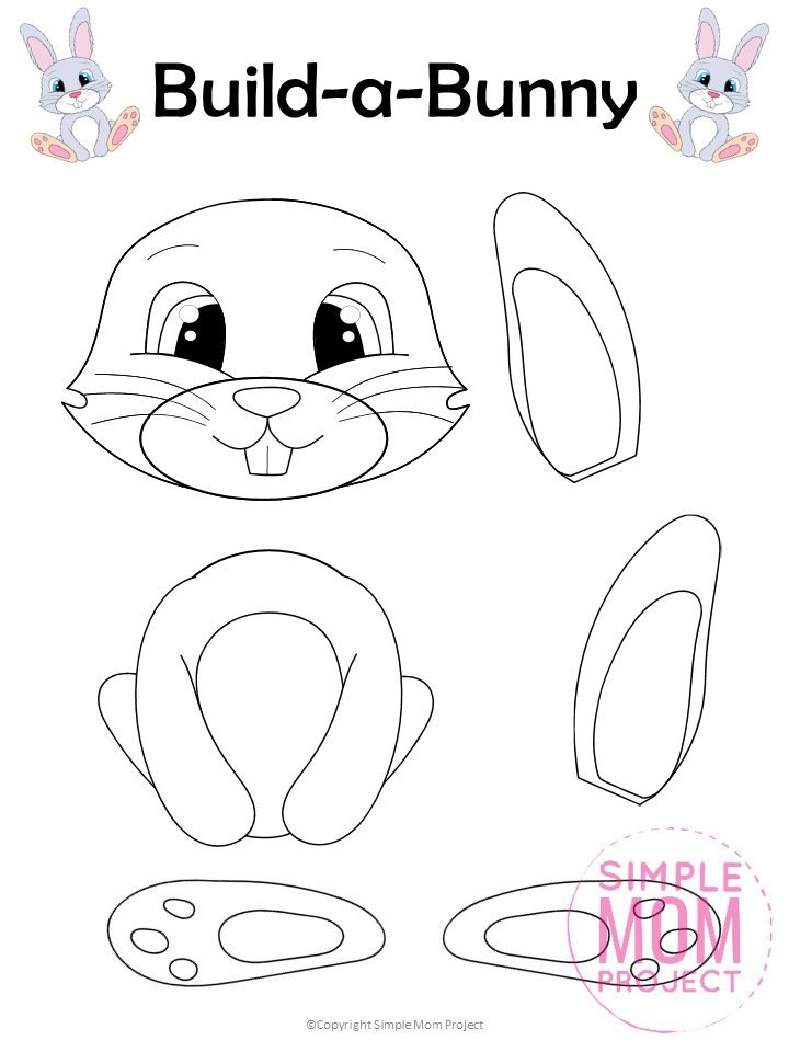 Free Printable Build An Easter Bunny