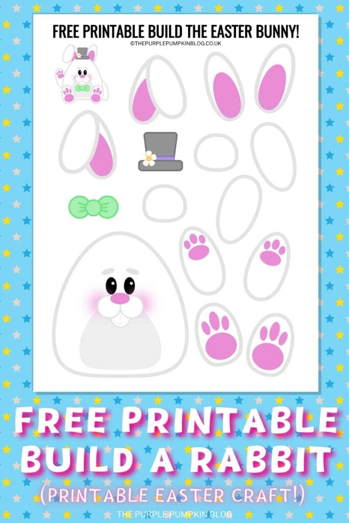 Free Printable Build The Easter Bunny Paper Template