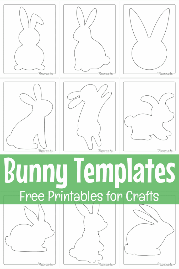 Free Printable Bunny Templates For Spring Easter Crafts