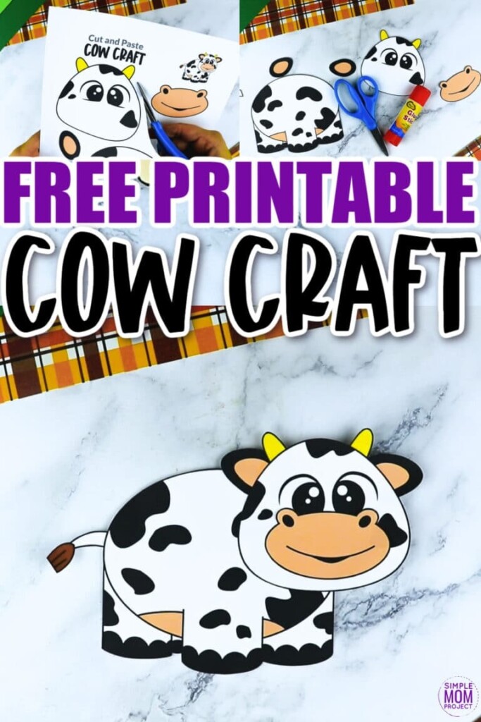 Free Printable Cow Craft Template Simple Mom Project