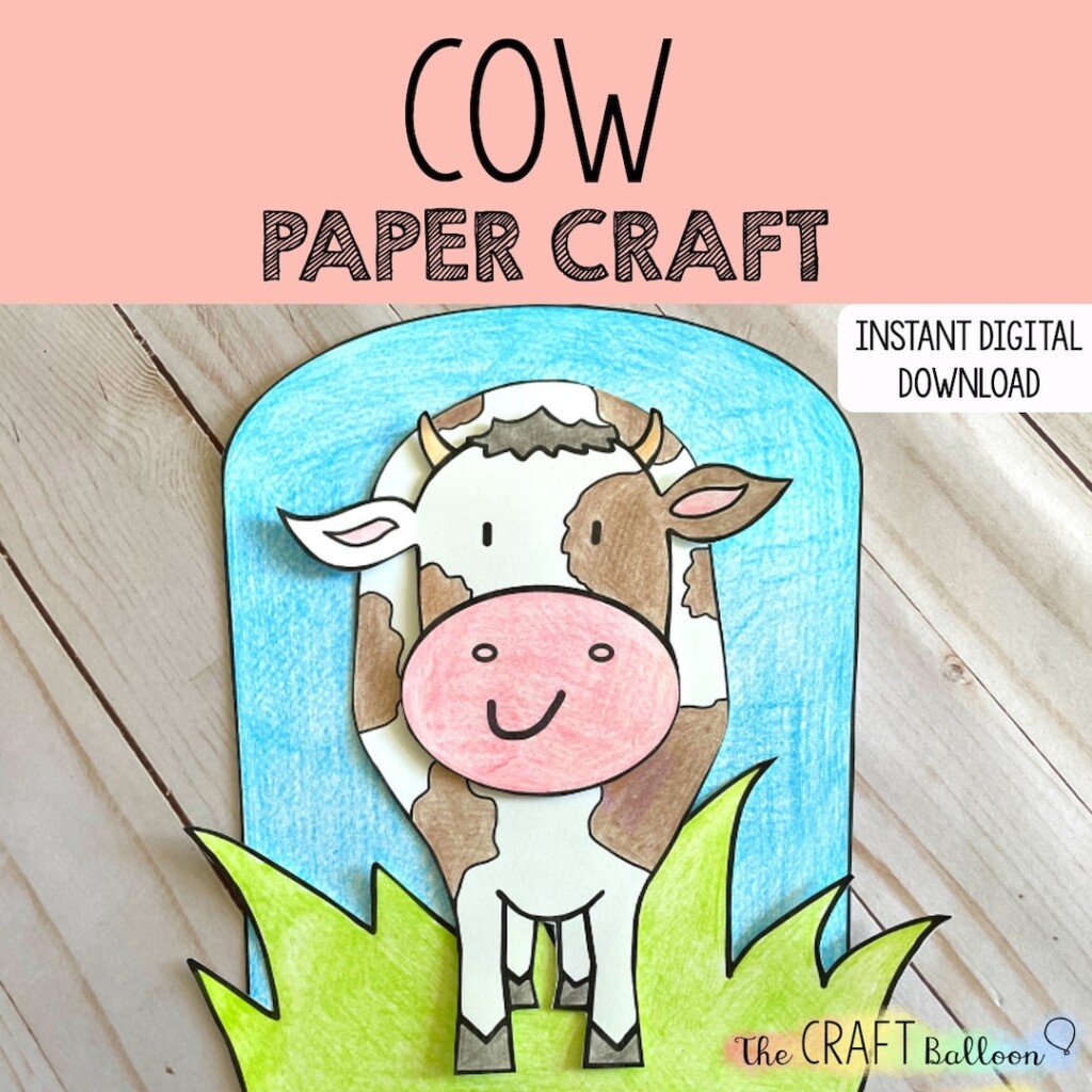 Free Printable Cow Craft Template Simple Mom Project NBKomputer