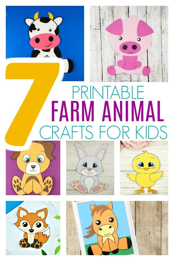 Free Printable Farm Animal Crafts For Kids Simple Mom Project