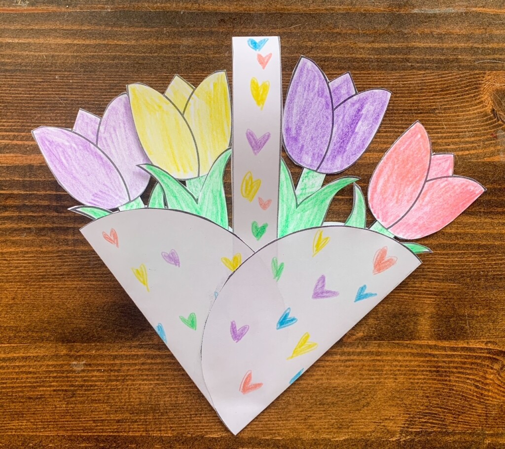 Free Printable Flower Basket Template Download Free Printable Flower 