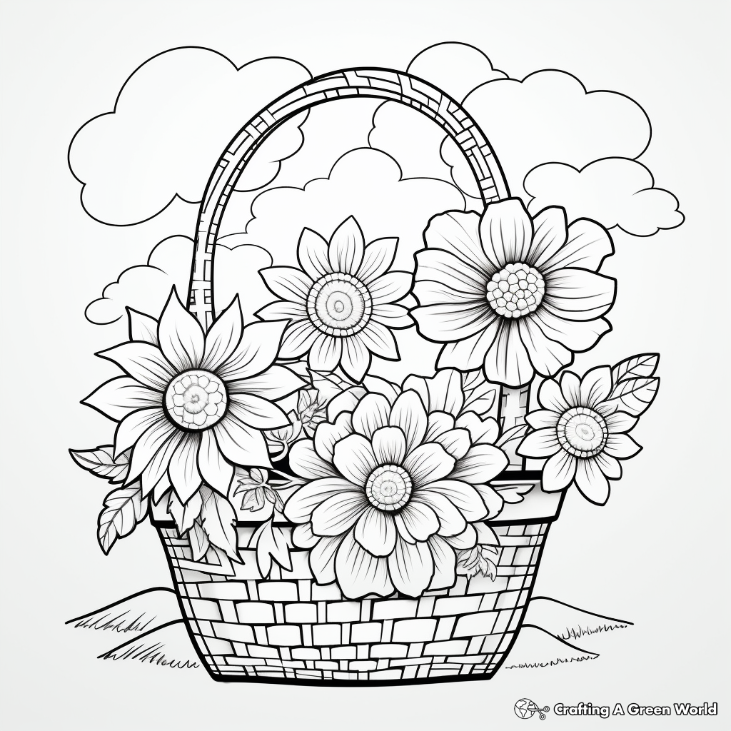 Free Printable Flower Basket Template Download Free Printable Flower 
