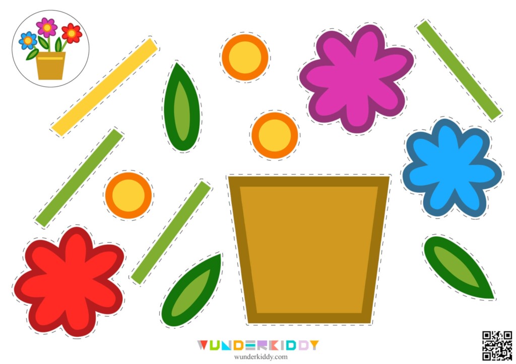 Free Printable Flower Cut And Glue Craft Templates For Preschool