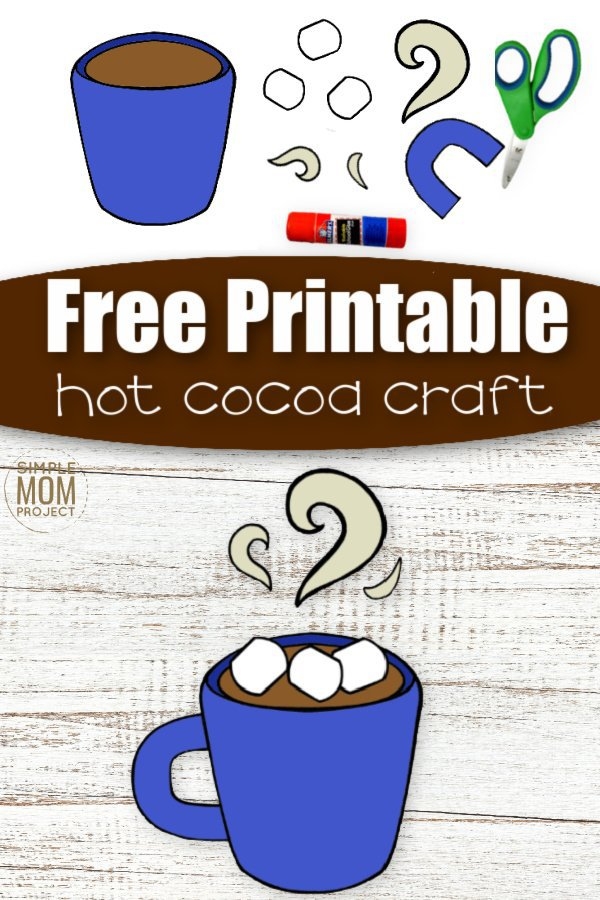 Free Printable Hot Chocolate Mug Cut And Paste Craft Simple Mom Project