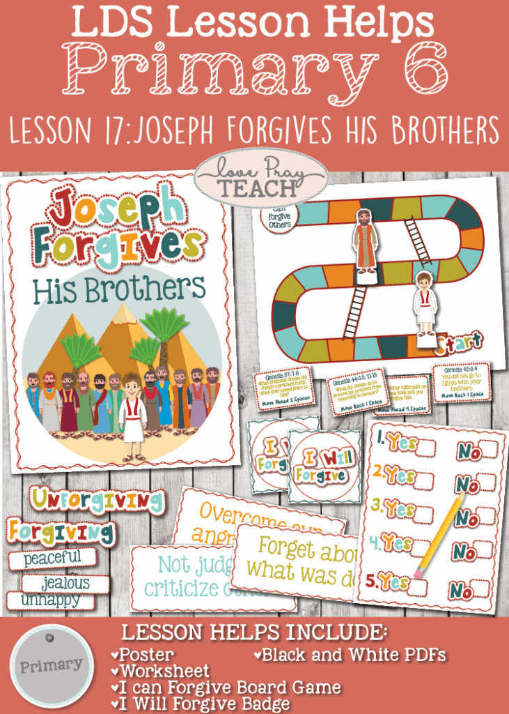 Free Printable Joseph Forgives His Brothers Craft Jesus Feeds 5000 