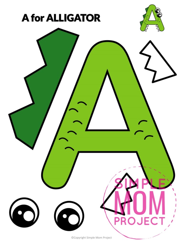 Free Printable Letter A Craft Template Simple Mom Project