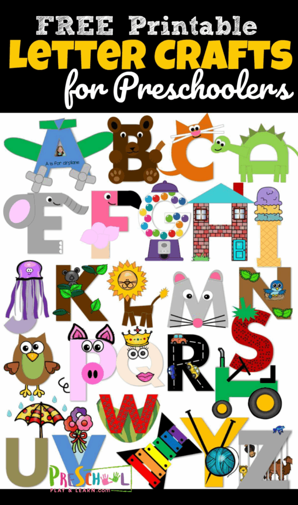 FREE Printable Letter Crafts For Preschoolers Preschool Play And 