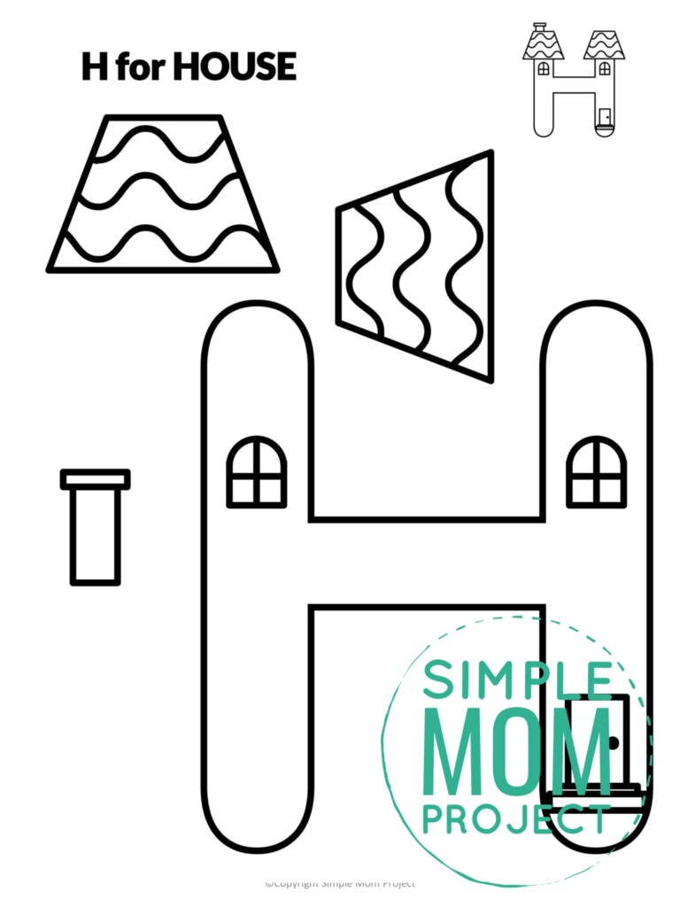 Free Printable Letter H Craft Template Simple Mom Project