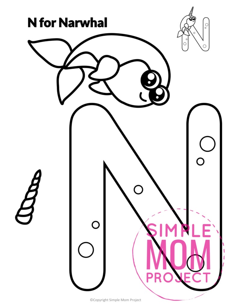 Free Printable Letter N Craft Template Simple Mom Project