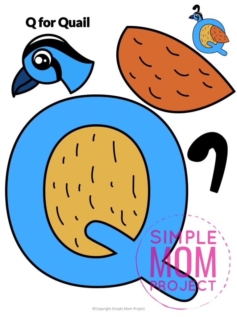 Free Printable Letter Q Craft Template Simple Mom Project