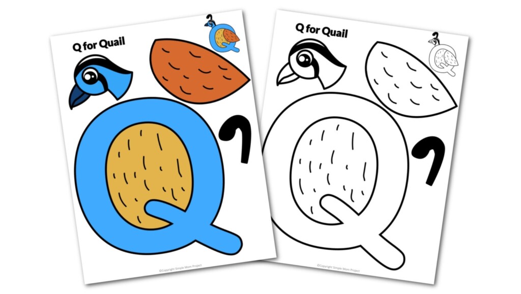 Free Printable Letter Q Craft Template Simple Mom Project