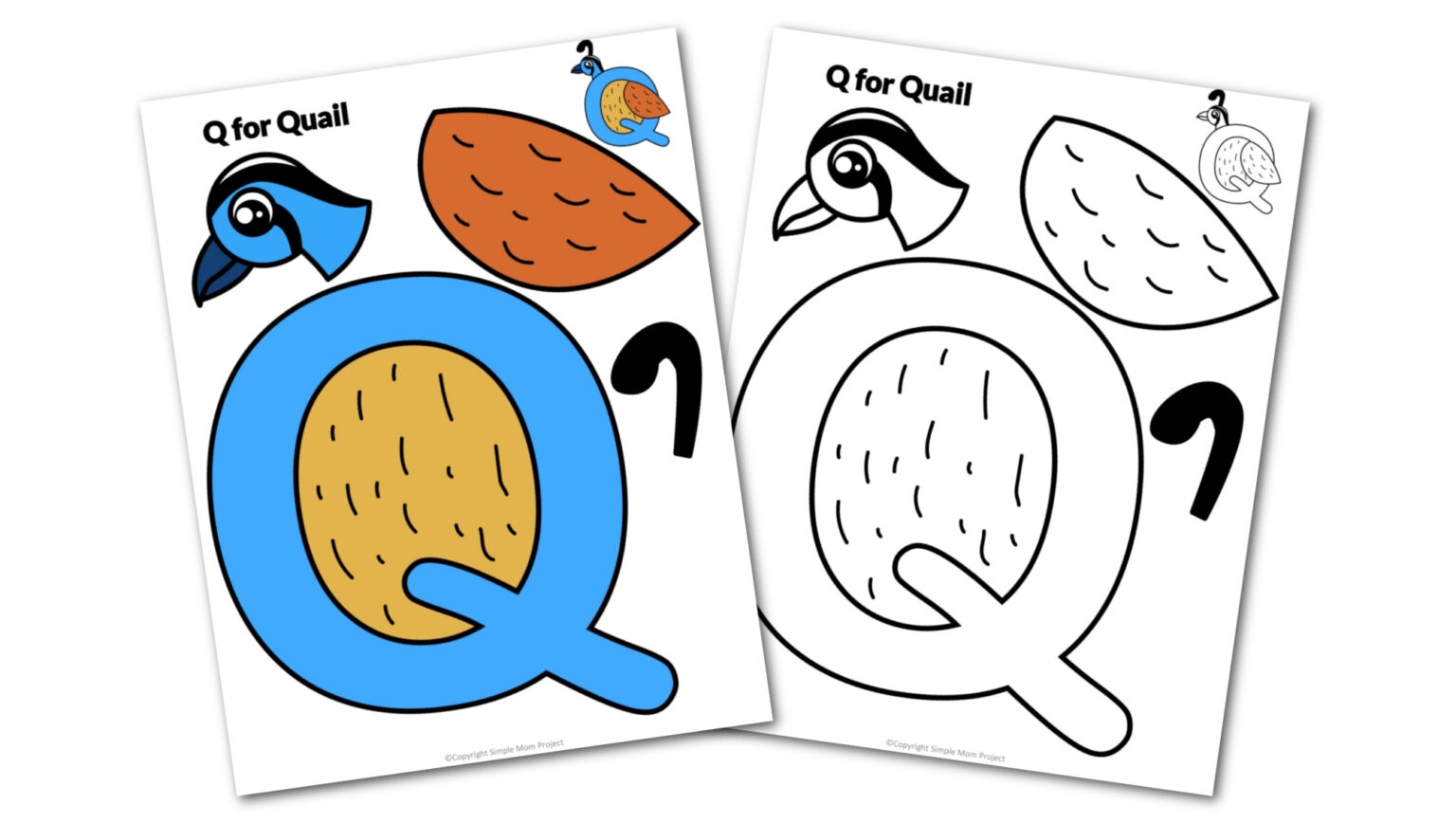 Free Printable Letter Q Craft Template Simple Mom Project