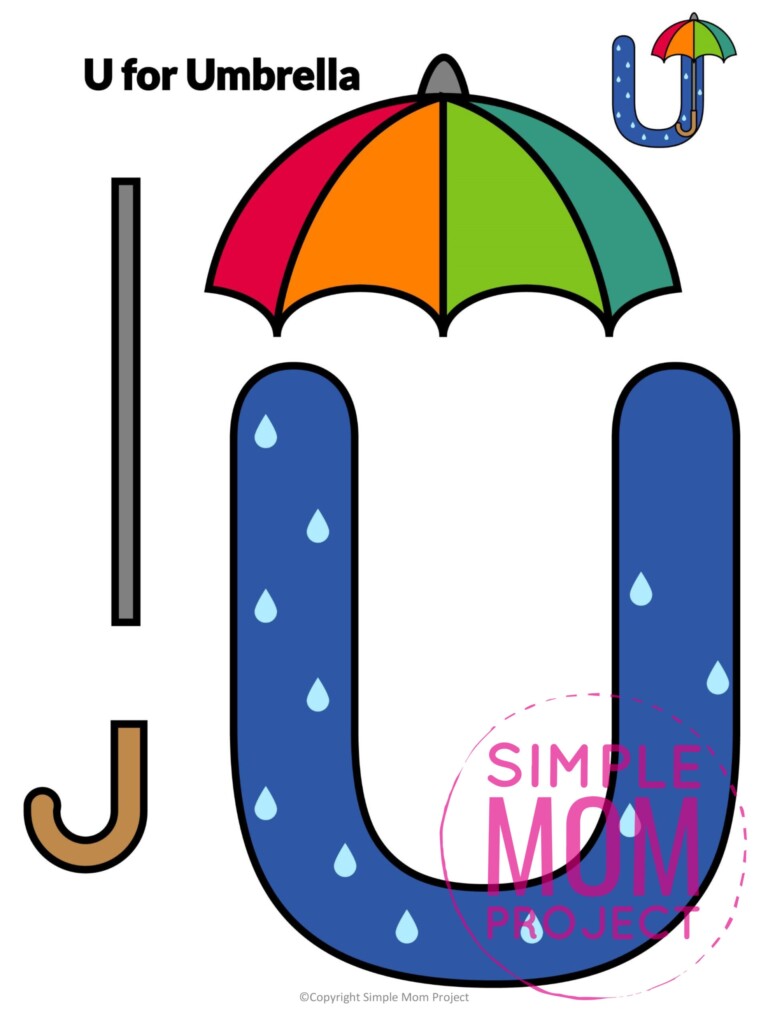 Free Printable Letter U Craft Template Simple Mom Project