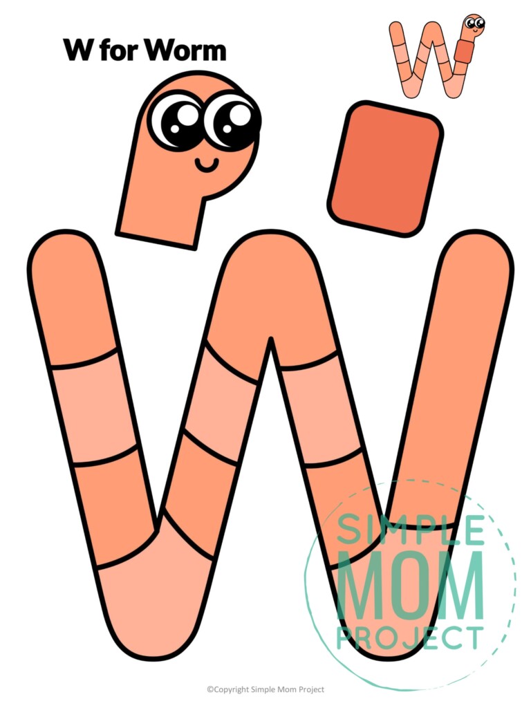 Free Printable Letter W Craft Template Simple Mom Project