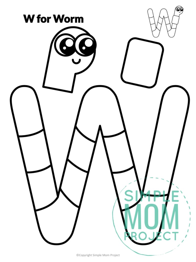 Free Printable Letter W Craft Template Simple Mom Project