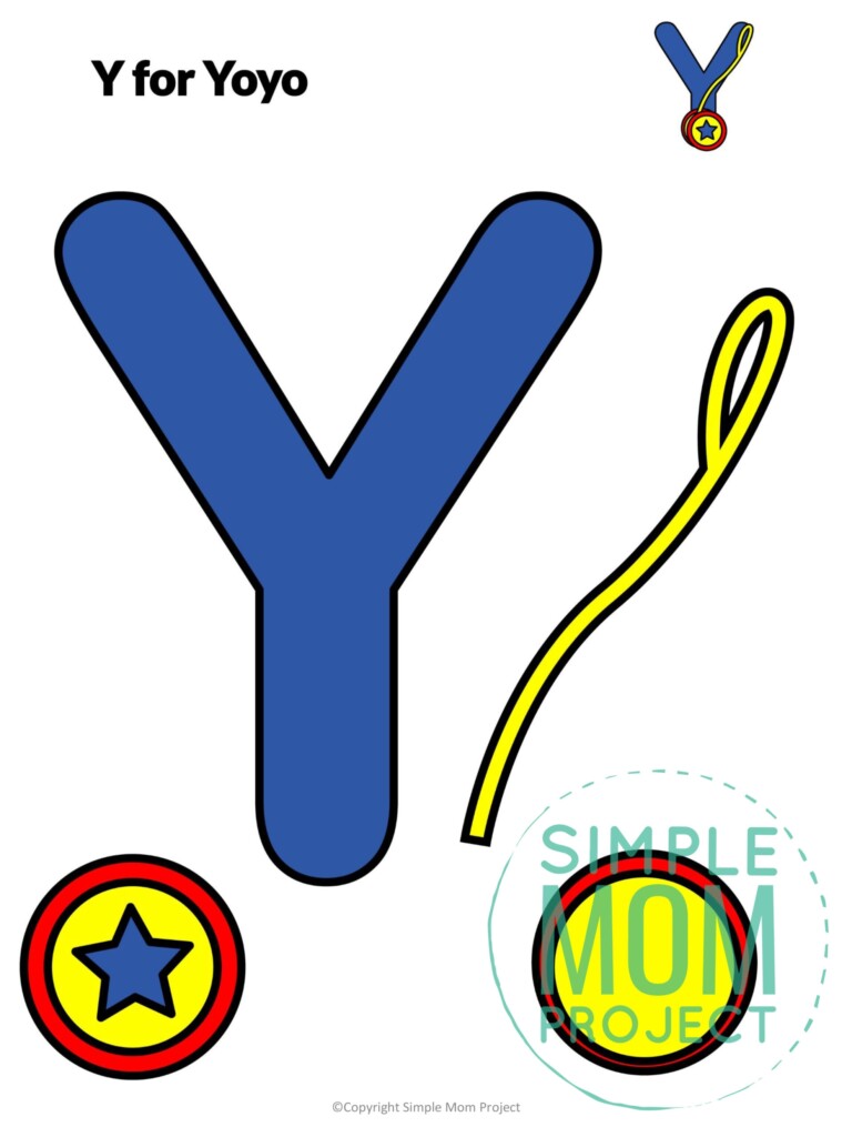 Free Printable Letter Y Craft Template Simple Mom Project