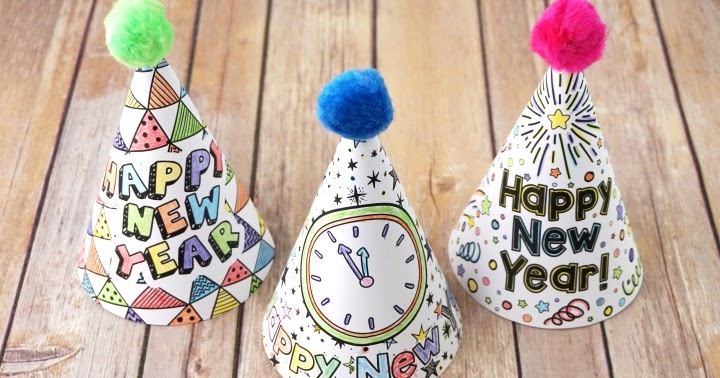 Free Printable New Year 39 s Eve Party Hats Artsy fartsy Mama