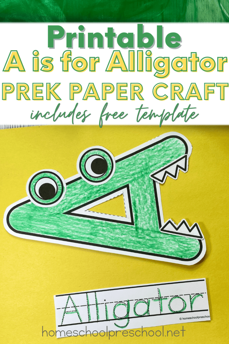 Free Printable Paper Alligator Craft For Kids Preschool Letter Crafts