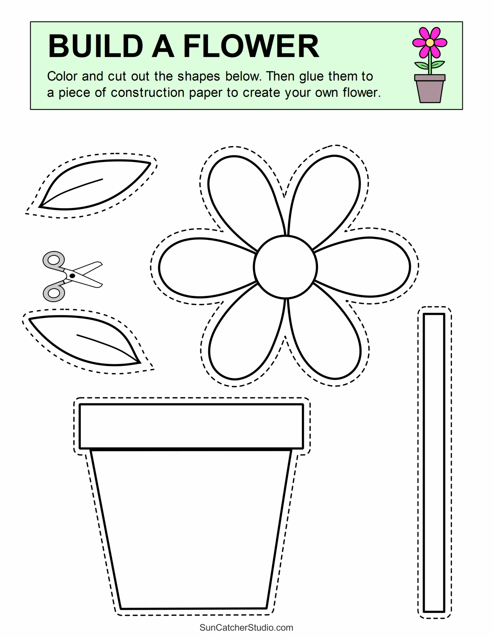 Free Printable Preschool Worksheets Cut And Paste Premium Vector