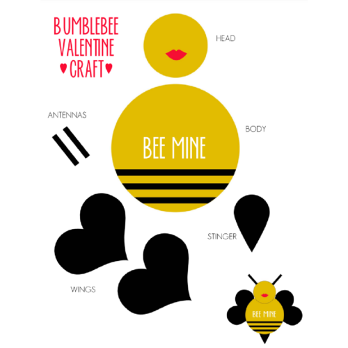 Free Printable quot Bee Mine quot Valentine Craft Kids Activities Blog