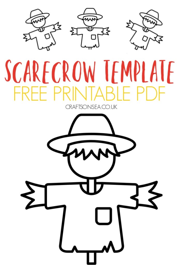 FREE Scarecrow Template Printable PDF Crafts On Sea