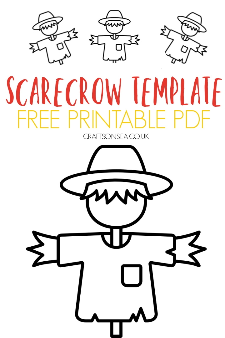 FREE Scarecrow Template Printable PDF Crafts On Sea